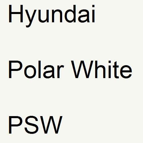 Hyundai, Polar White, PSW.